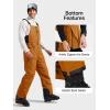 imageFREE SOLDIER Mens Insulated Waterproof Snow Bibs Ski OverallsOrange