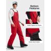 imageFREE SOLDIER Mens Insulated Waterproof Snow Bibs Ski OverallsUrban Red