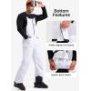 imageFREE SOLDIER Mens Insulated Waterproof Snow Bibs Ski OverallsWhite