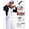 imageFREE SOLDIER Mens Insulated Waterproof Snow Bibs Ski OverallsWhite