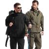 imageFREE SOLDIER Mens Outdoor Waterproof Soft Shell Hooded Military Tactical JacketLoden Green