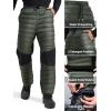 imageFREE SOLDIER Mens Warm Utility Puffy Quilted Insulated Pants Windproof Winter PantsGreen