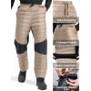 imageFREE SOLDIER Mens Warm Utility Puffy Quilted Insulated Pants Windproof Winter PantsKhaki
