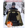 imageFREE SOLDIER Mens Waterproof Ski Jacket Fleece Lined Warm Winter Snow Coat with Hood Fully Taped SeamsArmy Green