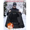 imageFREE SOLDIER Mens Waterproof Ski Jacket Fleece Lined Warm Winter Snow Coat with Hood Fully Taped SeamsBlack