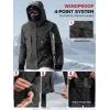 imageFREE SOLDIER Mens Waterproof Ski Jacket Fleece Lined Warm Winter Snow Coat with Hood Fully Taped SeamsCharcoal Gray