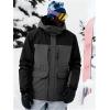 imageFREE SOLDIER Mens Waterproof Ski Jacket Fleece Lined Warm Winter Snow Coat with Hood Fully Taped SeamsGray Black