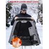 imageFREE SOLDIER Mens Waterproof Ski Jacket Fleece Lined Warm Winter Snow Coat with Hood Fully Taped SeamsGray Black