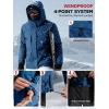 imageFREE SOLDIER Mens Waterproof Ski Jacket Fleece Lined Warm Winter Snow Coat with Hood Fully Taped SeamsIndigo Blue