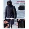 imageFREE SOLDIER Mens Waterproof Ski Jacket Fleece Lined Warm Winter Snow Coat with Hood Fully Taped SeamsMidnight Navy