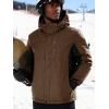 imageFREE SOLDIER Mens Waterproof Ski Jacket Fleece Lined Warm Winter Snow Coat with Hood Fully Taped SeamsNut Brown