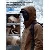 imageFREE SOLDIER Mens Waterproof Ski Jacket Fleece Lined Warm Winter Snow Coat with Hood Fully Taped SeamsNut Brown