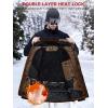 imageFREE SOLDIER Mens Waterproof Ski Jacket Fleece Lined Warm Winter Snow Coat with Hood Fully Taped SeamsNut Brown