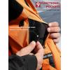 imageFREE SOLDIER Mens Waterproof Ski Jacket Fleece Lined Warm Winter Snow Coat with Hood Fully Taped SeamsOrange