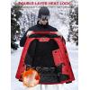 imageFREE SOLDIER Mens Waterproof Ski Jacket Fleece Lined Warm Winter Snow Coat with Hood Fully Taped SeamsUrban Red
