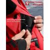 imageFREE SOLDIER Mens Waterproof Ski Jacket Fleece Lined Warm Winter Snow Coat with Hood Fully Taped SeamsUrban Red