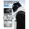 imageFREE SOLDIER Mens Waterproof Ski Jacket Fleece Lined Warm Winter Snow Coat with Hood Fully Taped SeamsWhite Black
