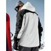 imageFREE SOLDIER Mens Waterproof Ski Jacket Fleece Lined Warm Winter Snow Coat with Hood Fully Taped SeamsWhite Black