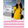 imageFREE SOLDIER Womens Waterproof Ski Snow Jacket Warm Fleece Lined Winter Rain Jacket with Hood Fully Taped SeamsGinger Yellow