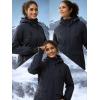 imageFREE SOLDIER Womens Waterproof Ski Snow Jacket Warm Fleece Lined Winter Rain Jacket with Hood Fully Taped SeamsMidnight Navy