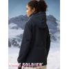 imageFREE SOLDIER Womens Waterproof Ski Snow Jacket Warm Fleece Lined Winter Rain Jacket with Hood Fully Taped SeamsMidnight Navy