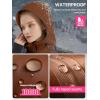 imageFREE SOLDIER Womens Waterproof Ski Snow Jacket Warm Fleece Lined Winter Rain Jacket with Hood Fully Taped SeamsNut Brown