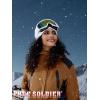 imageFREE SOLDIER Womens Waterproof Ski Snow Jacket Warm Fleece Lined Winter Rain Jacket with Hood Fully Taped SeamsNut Brown