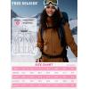 imageFREE SOLDIER Womens Waterproof Ski Snow Jacket Warm Fleece Lined Winter Rain Jacket with Hood Fully Taped SeamsNut Brown