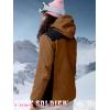 imageFREE SOLDIER Womens Waterproof Ski Snow Jacket Warm Fleece Lined Winter Rain Jacket with Hood Fully Taped SeamsNut Brown