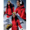 imageFREE SOLDIER Womens Waterproof Ski Snow Jacket Warm Fleece Lined Winter Rain Jacket with Hood Fully Taped SeamsUrban Red