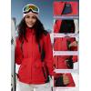 imageFREE SOLDIER Womens Waterproof Ski Snow Jacket Warm Fleece Lined Winter Rain Jacket with Hood Fully Taped SeamsUrban Red
