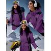 imageFREE SOLDIER Womens Waterproof Ski Snow Jacket Warm Fleece Lined Winter Rain Jacket with Hood Fully Taped SeamsViolet Purple