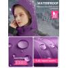 imageFREE SOLDIER Womens Waterproof Ski Snow Jacket Warm Fleece Lined Winter Rain Jacket with Hood Fully Taped SeamsViolet Purple