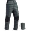 imageFREE SOLDIER Mens Warm Utility Puffy Quilted Insulated Pants Windproof Winter PantsGray