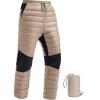 imageFREE SOLDIER Mens Warm Utility Puffy Quilted Insulated Pants Windproof Winter PantsKhaki