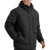 imageFREE SOLDIER Mens Waterproof Ski Jacket Fleece Lined Warm Winter Snow Coat with Hood Fully Taped SeamsBlack