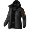 imageFREE SOLDIER Womens Waterproof Ski Snow Jacket Fleece Lined Warm Winter Rain Jacket with Hood Fully Taped SeamsBlack