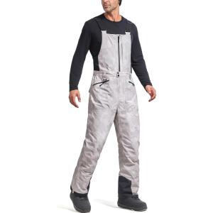 imageFREE SOLDIER Mens Insulated Waterproof Snow Bibs Ski OverallsCamo White