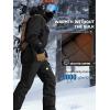 imageFREE SOLDIER Mens Waterproof Snow Insulated Pants Winter Skiing Snowboarding Pants with Zipper PocketsBlack
