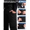 imageFREE SOLDIER Mens Waterproof Snow Insulated Pants Winter Skiing Snowboarding Pants with Zipper PocketsBlack