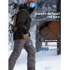 imageFREE SOLDIER Mens Waterproof Snow Insulated Pants Winter Skiing Snowboarding Pants with Zipper PocketsGray