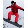imageFREE SOLDIER Mens Waterproof Snow Insulated Pants Winter Skiing Snowboarding Pants with Zipper PocketsRed