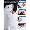 imageFREE SOLDIER Mens Waterproof Snow Insulated Pants Winter Skiing Snowboarding Pants with Zipper PocketsWhite