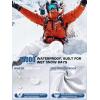imageFREE SOLDIER Mens Waterproof Snow Insulated Pants Winter Skiing Snowboarding Pants with Zipper PocketsWhite