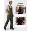 imageFREE SOLDIER Mens Ski Bibs Snow Insulated Waterproof Winter Overalls Ripstop Snowboarding PantsArmy Green
