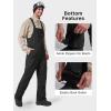 imageFREE SOLDIER Mens Ski Bibs Snow Insulated Waterproof Winter Overalls Ripstop Snowboarding PantsBlack