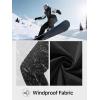 imageFREE SOLDIER Mens Ski Bibs Snow Insulated Waterproof Winter Overalls Ripstop Snowboarding PantsBlack