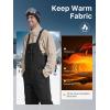 imageFREE SOLDIER Mens Ski Bibs Snow Insulated Waterproof Winter Overalls Ripstop Snowboarding PantsBlack