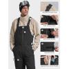 imageFREE SOLDIER Mens Ski Bibs Snow Insulated Waterproof Winter Overalls Ripstop Snowboarding PantsBlack