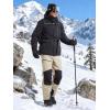 imageFREE SOLDIER Mens Ski Bibs Snow Insulated Waterproof Winter Overalls Ripstop Snowboarding PantsKhaki